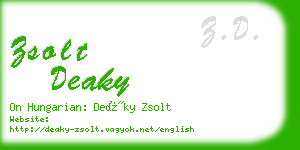 zsolt deaky business card